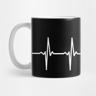 Volleyball Heartbeat Gift For Volleyball Players Mug